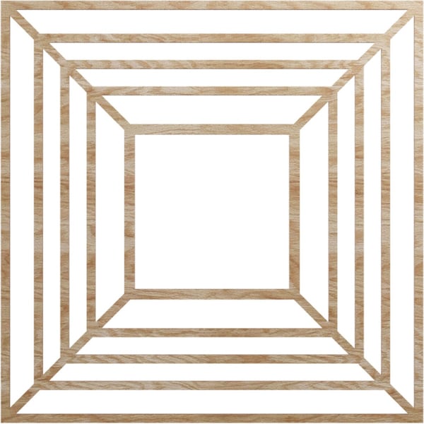 Ekena Millwork Raven Wood Fretwork Pierced Ceiling Medallion, Red Oak, 34"OD x 12 1/2"ID x 3/8"T CMWP34X34X0375RARO - main